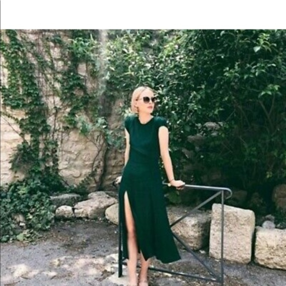 Reformation Gavin Dress Emerald